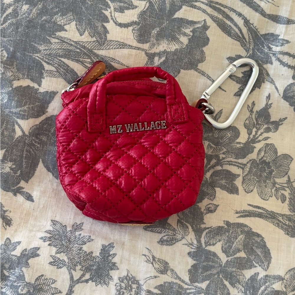 NEW MZ Wallace Platinum Gift Tiny Tote Charm in Apple